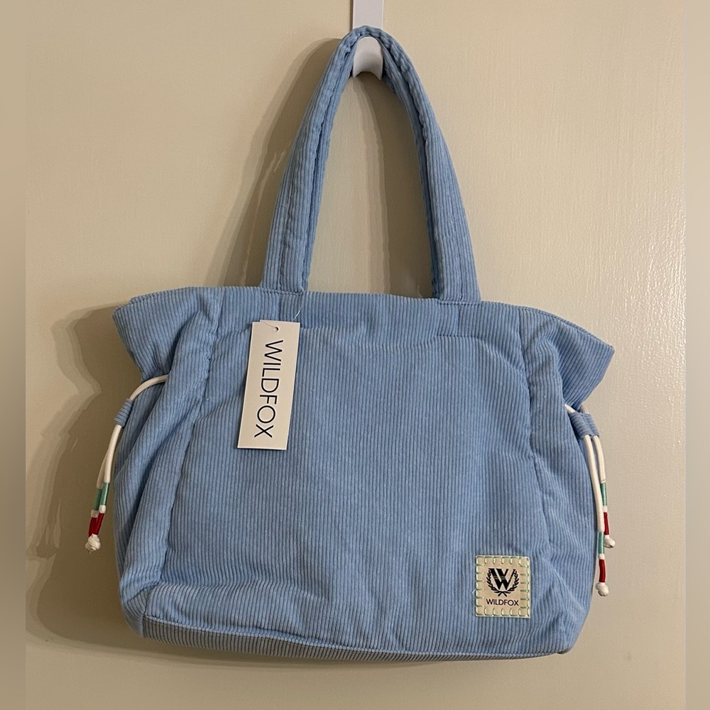 Wildfox Blue Corduroy Tote Bag